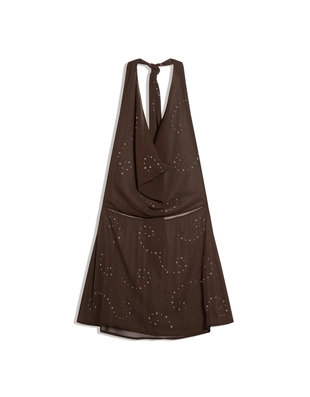 Мини-платье с заклепками- Заказать в России