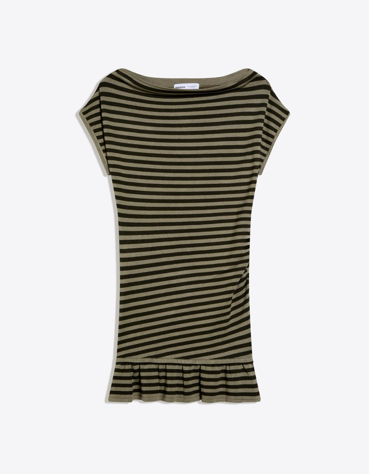 Мини-платье с вырезом-лодочкой