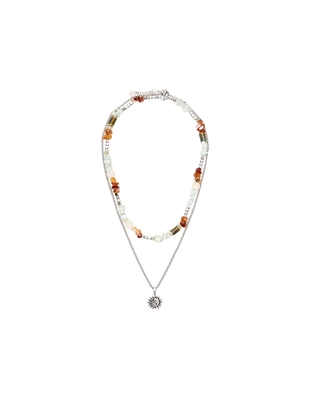 Ожерелье из камня и нержавеющей стали- Заказать в России