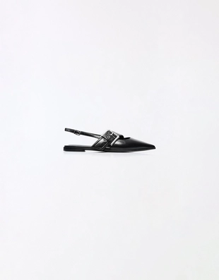 Балетки без задника с пряжкой- Заказать в России