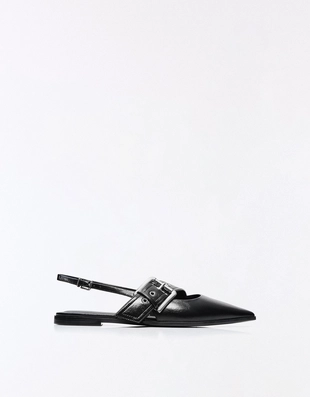 Балетки без задника с пряжкой- Заказать в России