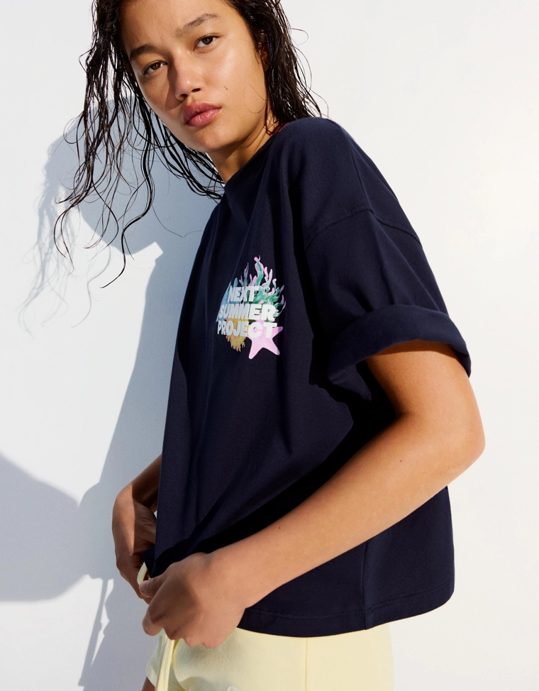 Футболка оверсайз с принтом