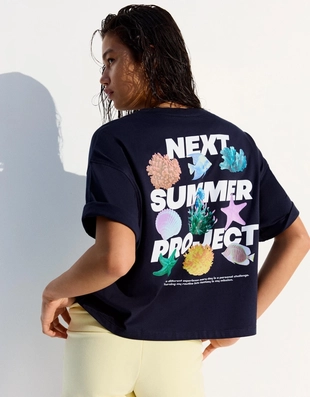 Футболка оверсайз с принтом- Заказать в России