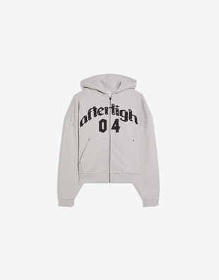 Толстовка геометрического кроя на молнии с принтом- Заказать в России