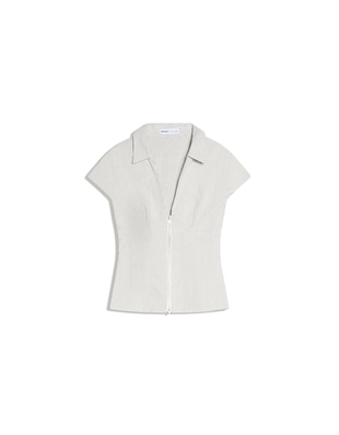 Купить Bershka Рубашка с короткими рукавами на молнии