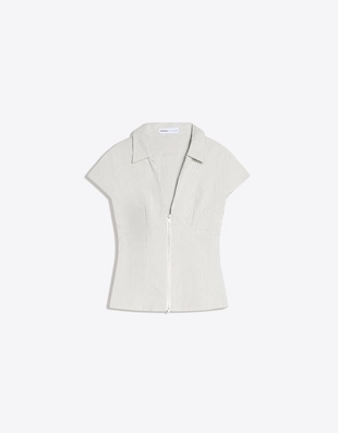 Cream|1268/710 - Bershka Рубашка с короткими рукавами на молнии