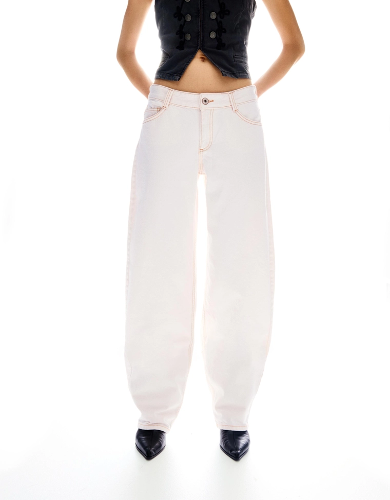 Джинсы barrel свободного кроя с низкой посадкой