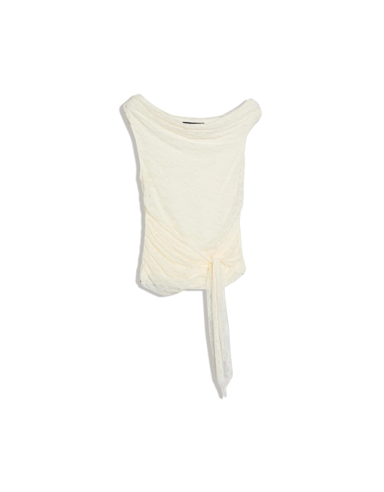 Кружевной топ со сборками