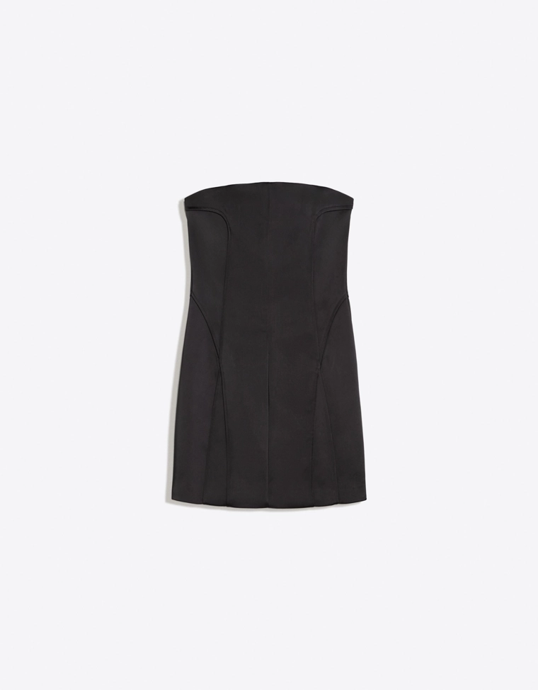 Атласное мини-платье