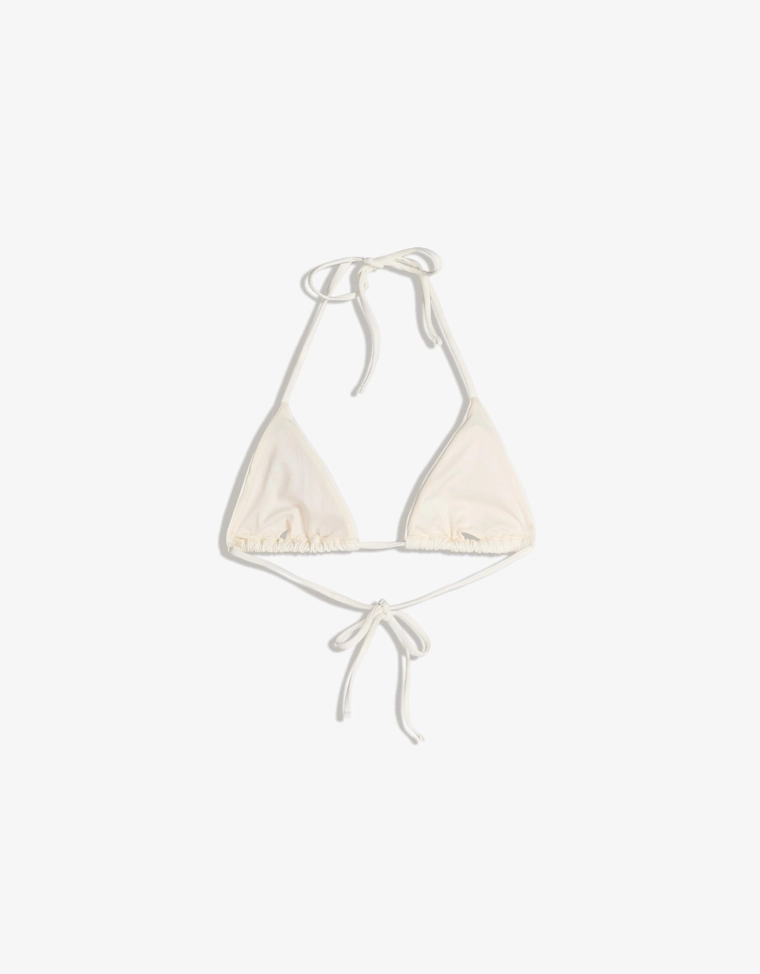 Бюстгальтер бикини с треугольными чашками и заклепками