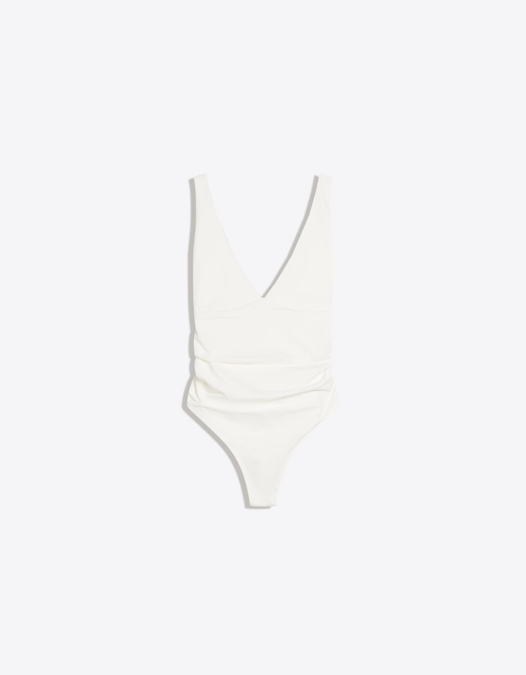 Боди на бретелях со сборками