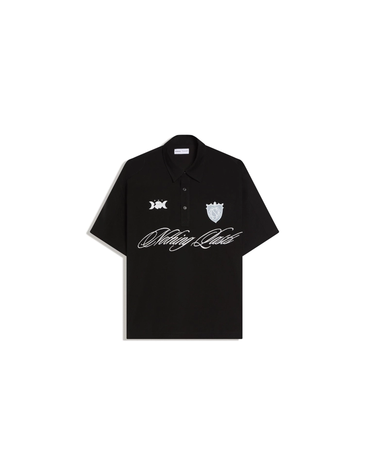 Поло с короткими рукавами и вышивкой