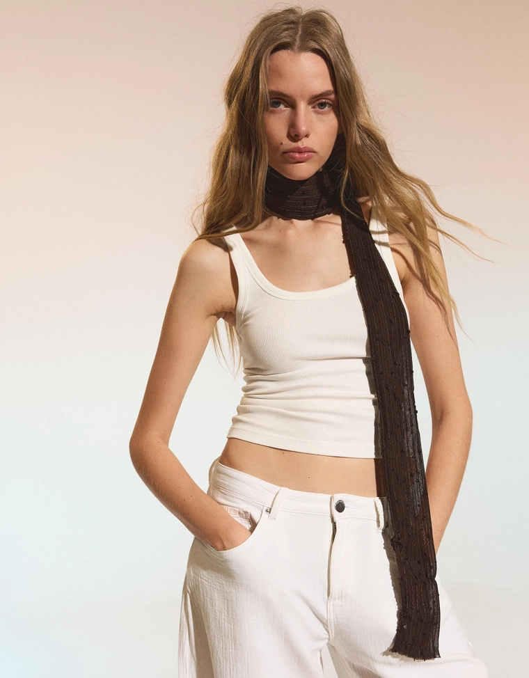 Галстук-платок с пайетками