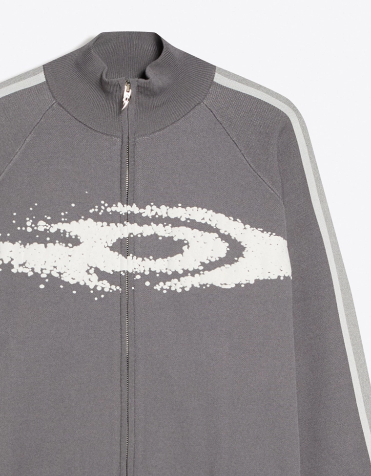 Куртка-бомбер на молнии out of core с принтом