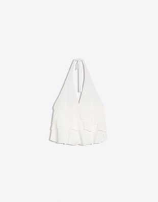 Топ с горловиной халтер и воланами- Заказать в России