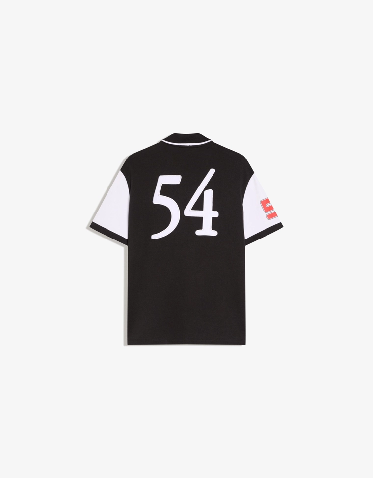 Поло с короткими рукавами и принтом