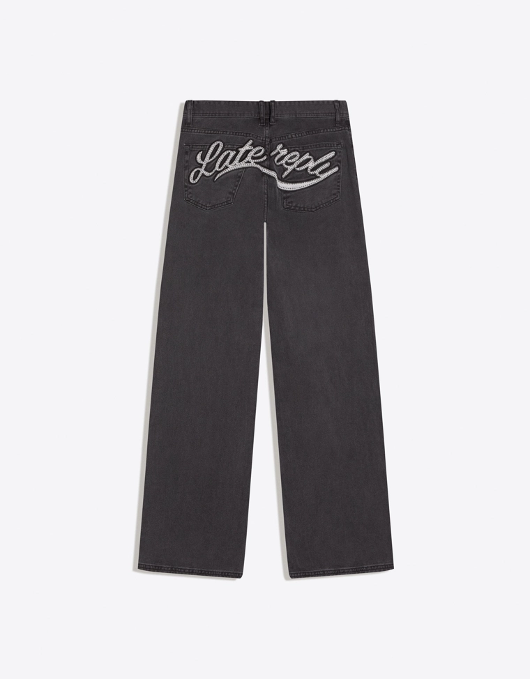 Брюки прямого кроя из твила