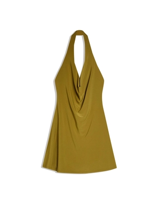 Платье мини с горловиной халтер- Заказать в России