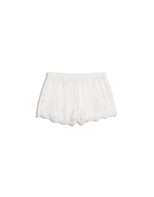 Атласные шорты с кружевом- Заказать в России