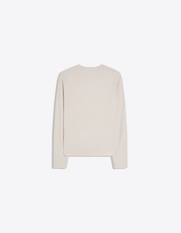 Свитер с воротником на пуговицах и принтом