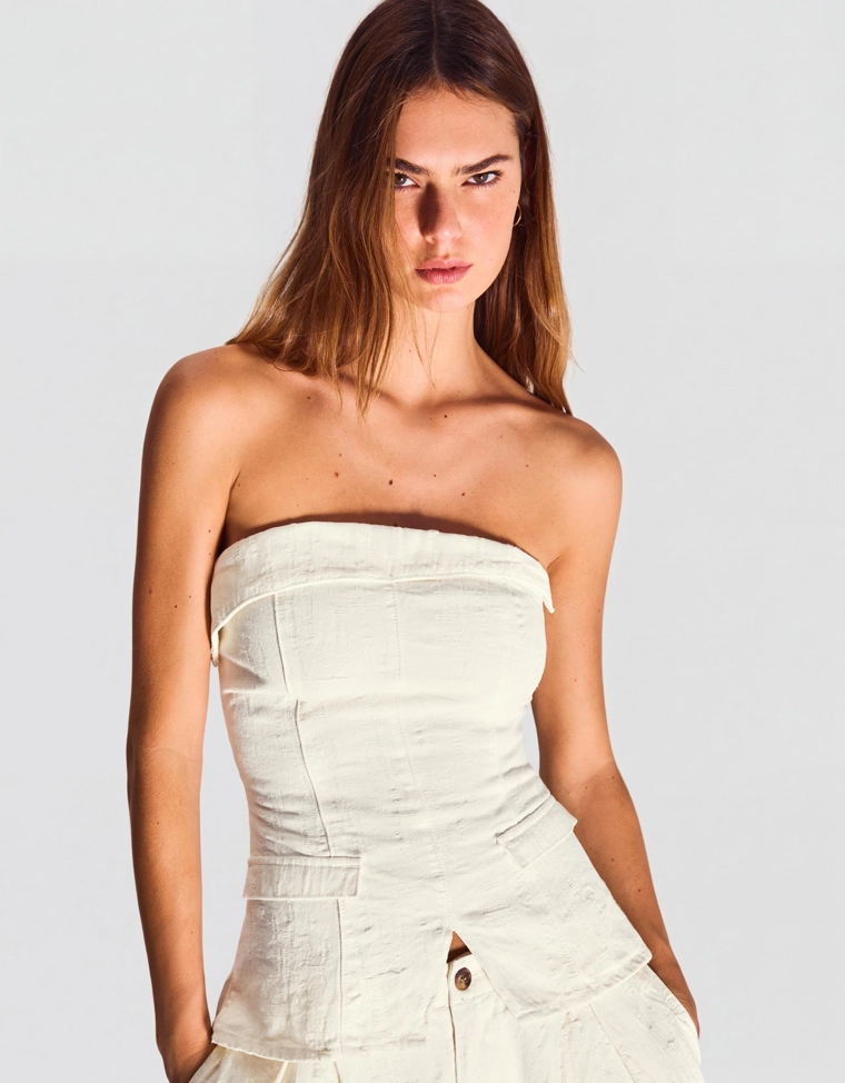 Джинсовый топ-бандо