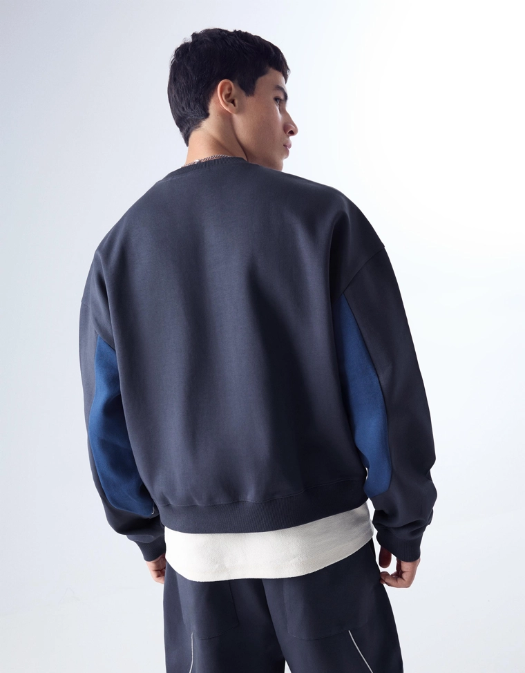 Толстовка с круглым вырезом и принтом