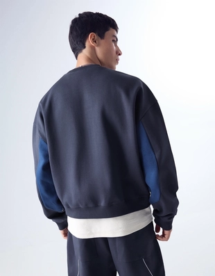 Толстовка с круглым вырезом и принтом- Заказать в России