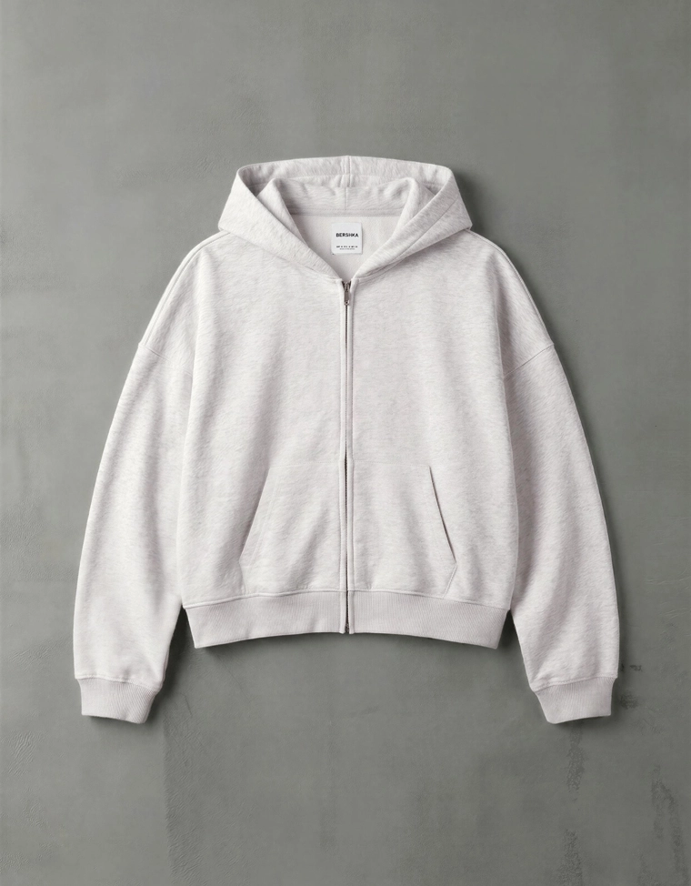 Худи оверсайз на молнии с капюшоном