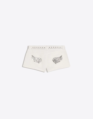 Шорты из твила с заклепками- Заказать в России