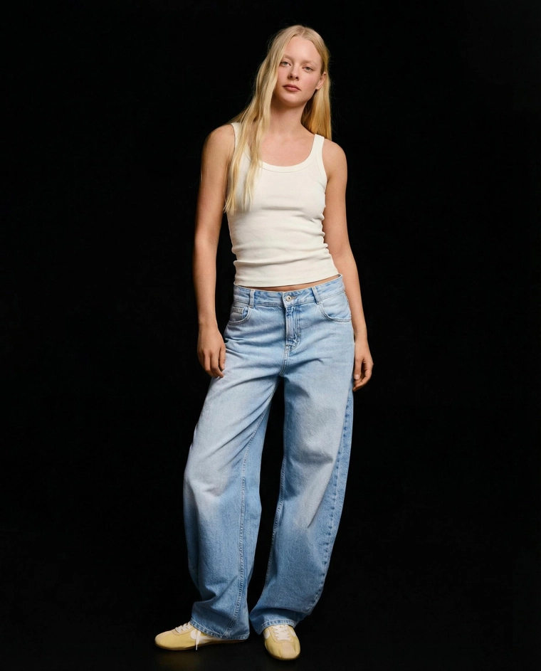 Топ с ребристой текстурой