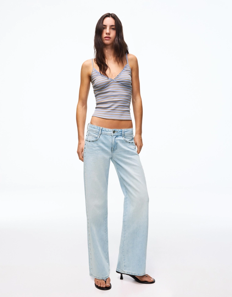 Топ на бретелях со сборками