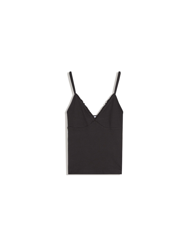 Топ на бретелях со сборками