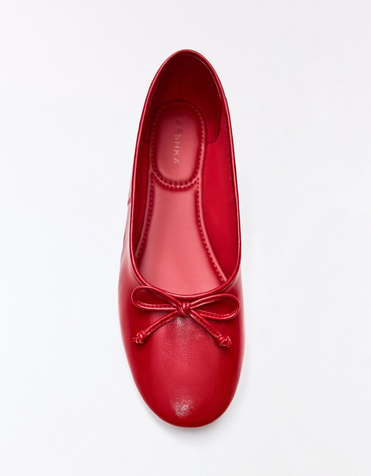 Балетки с бантом