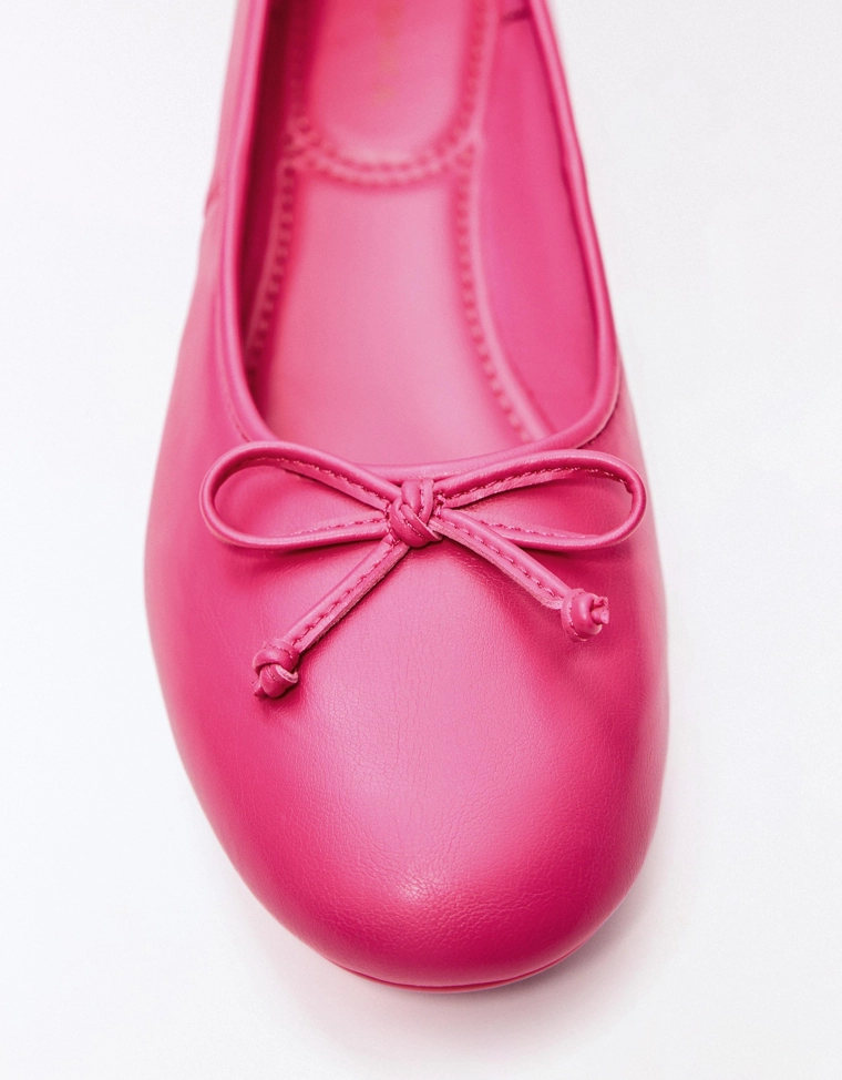 Балетки с бантом