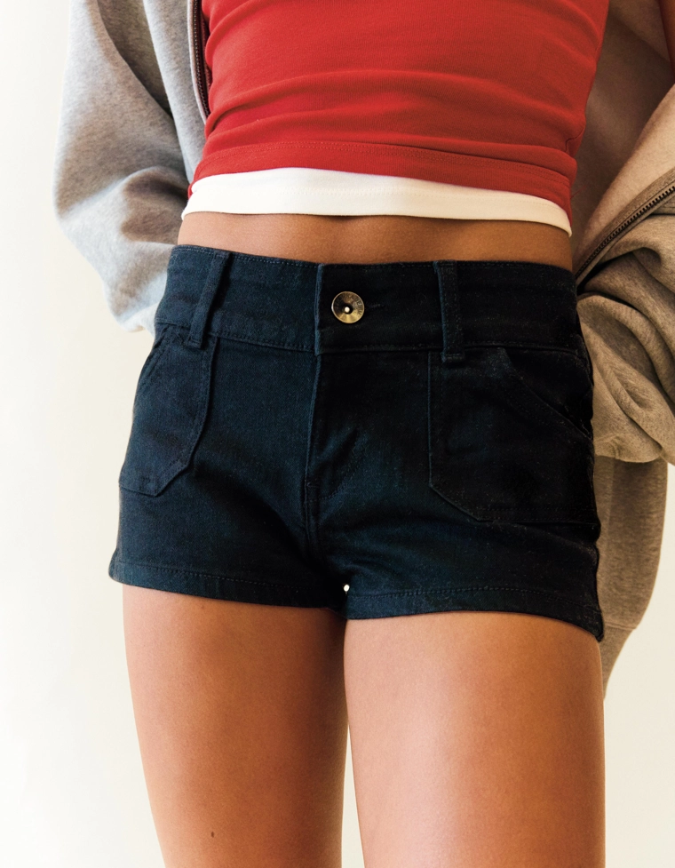 Джинсовые мини-шорты