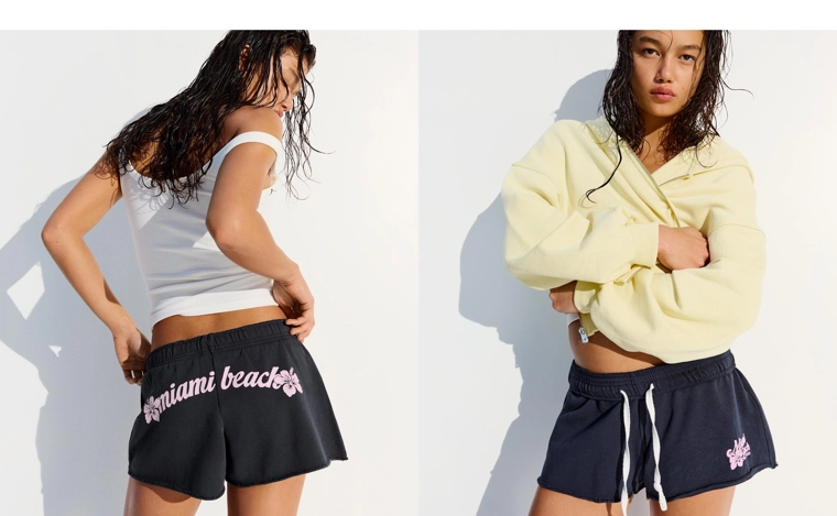 Шорты из мягкой ткани с вышивкой