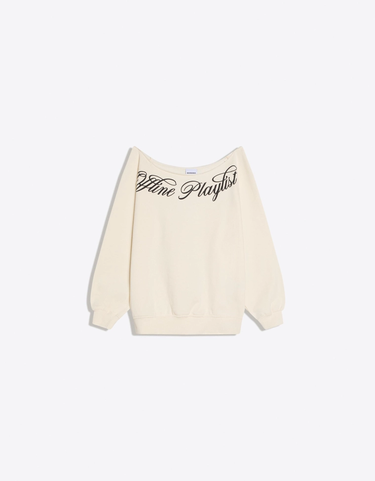 Асимметричная толстовка с принтом