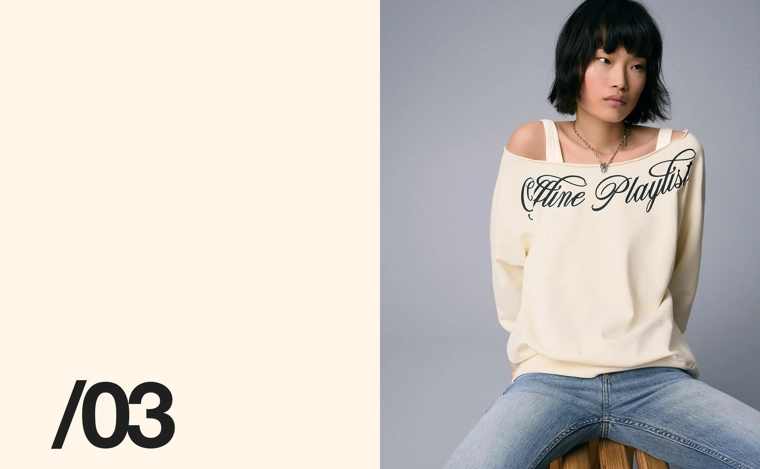 Асимметричная толстовка с принтом