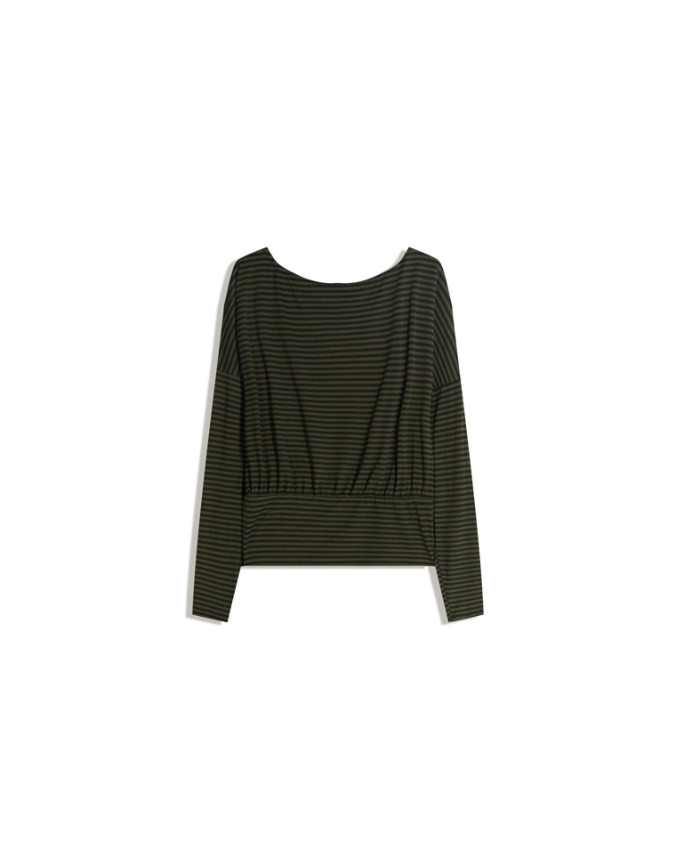 Футболка в полоску с длинными рукавами и поясом