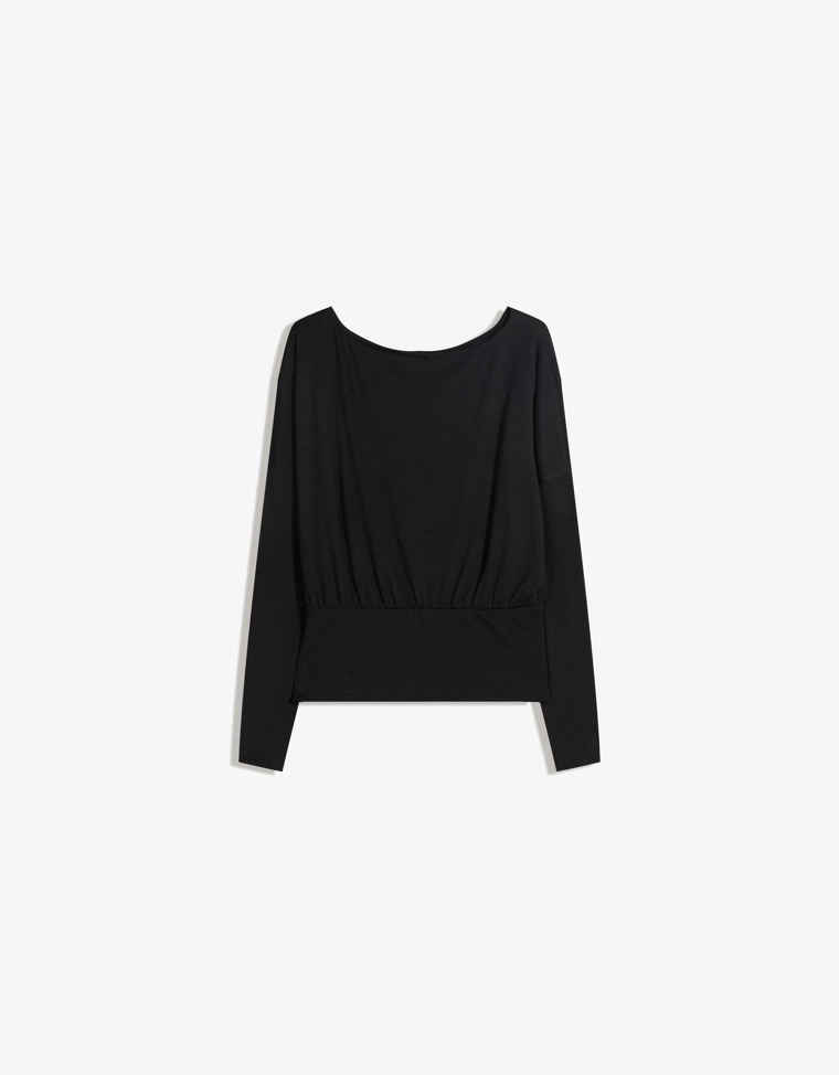 Футболка в полоску с длинными рукавами и поясом