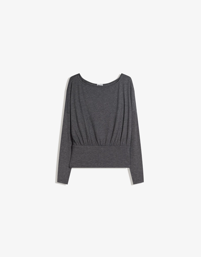 Футболка в полоску с длинными рукавами и поясом