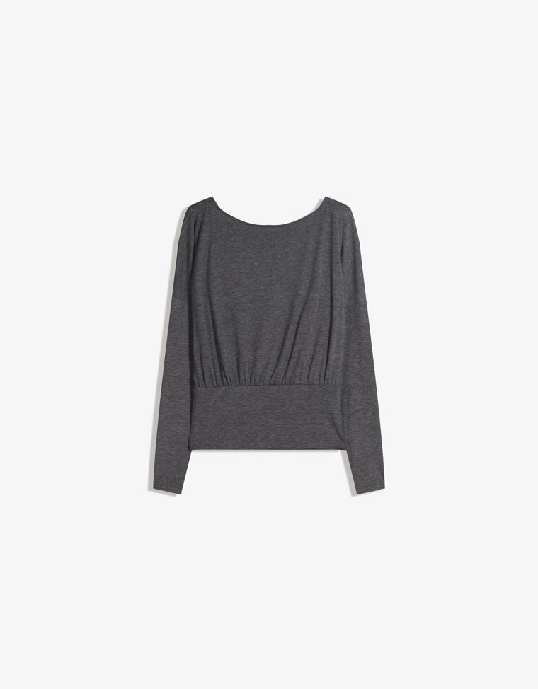 Футболка в полоску с длинными рукавами и поясом