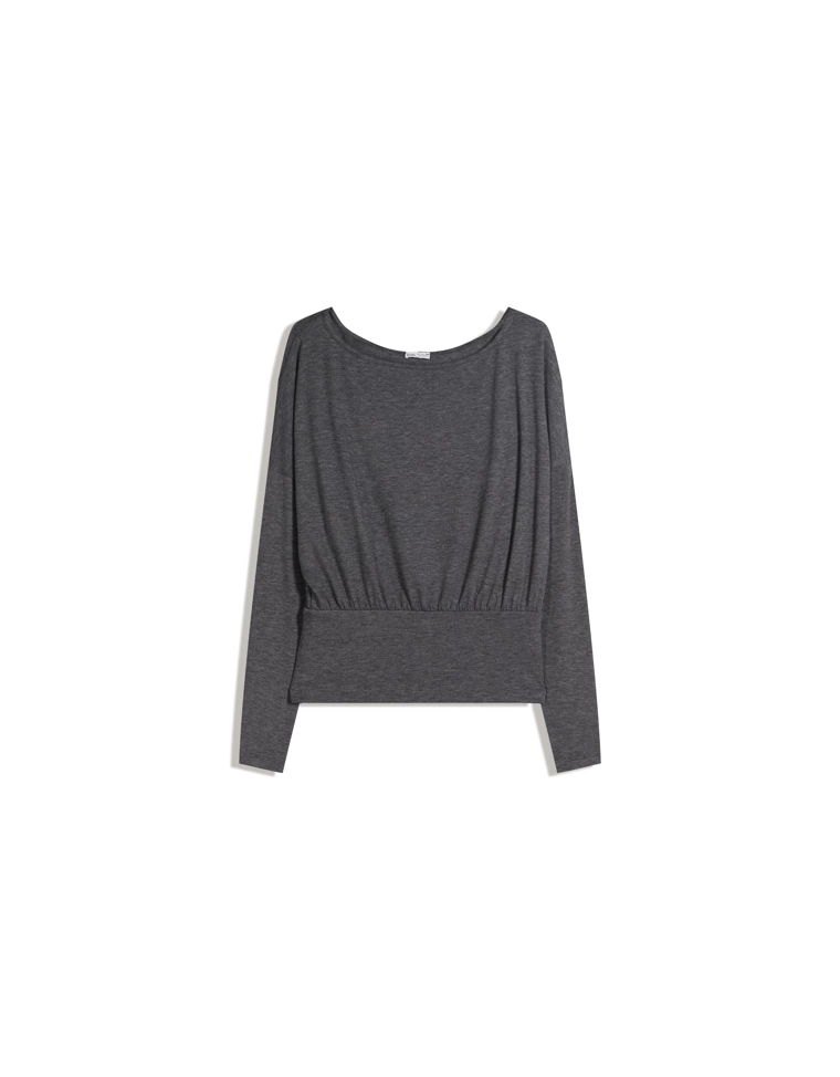 Футболка в полоску с длинными рукавами и поясом