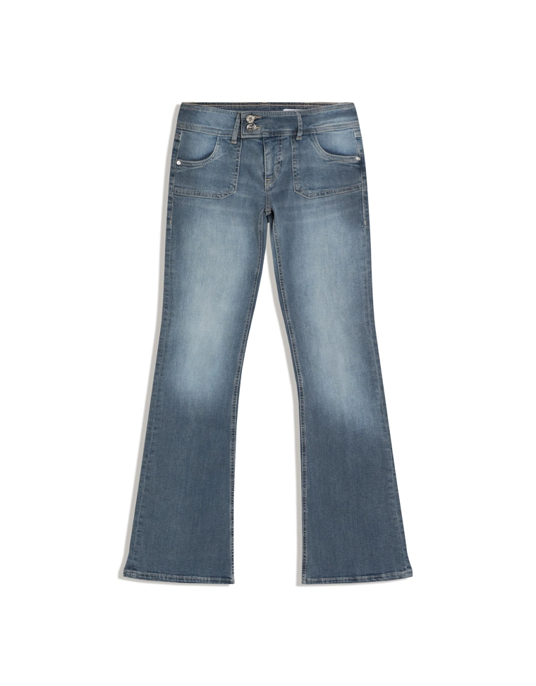 Расклешенные джинсы с низкой посадкой