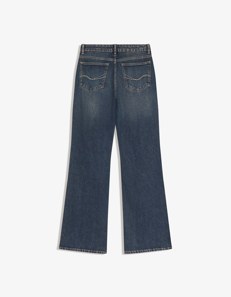 Расклешенные джинсы с низкой посадкой