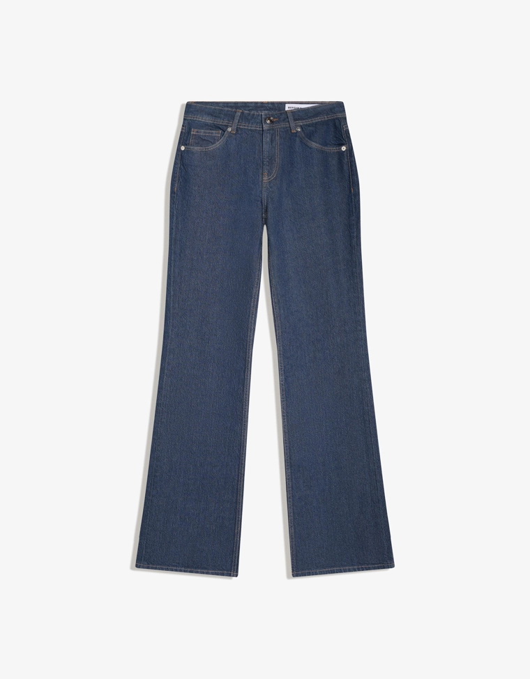 Расклешенные джинсы с низкой посадкой