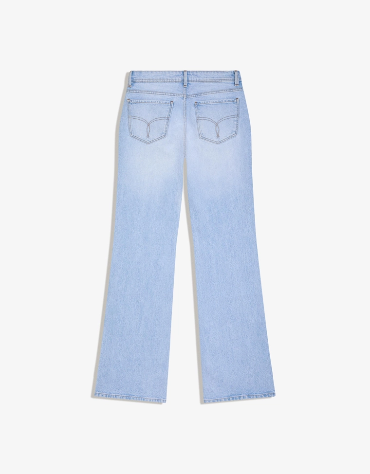 Расклешенные джинсы с низкой посадкой