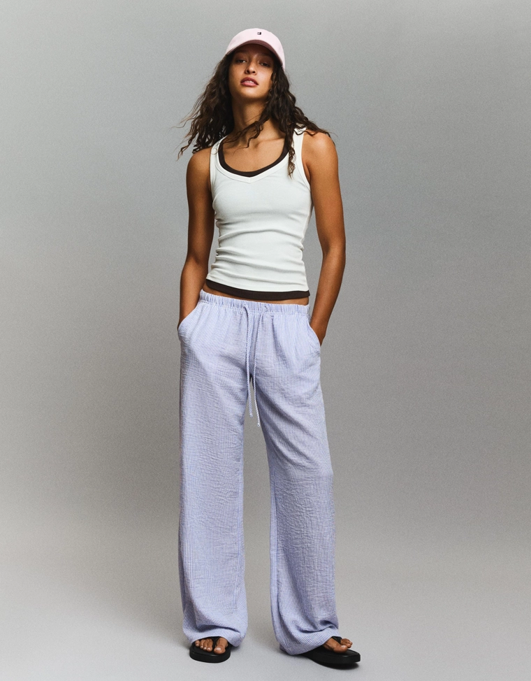 Брюки с эластичным поясом