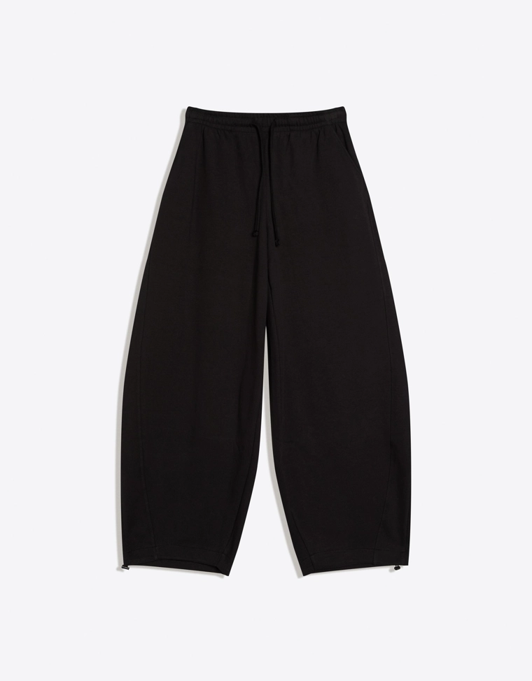 Брюки barrel из мягкой ткани с фиксаторами