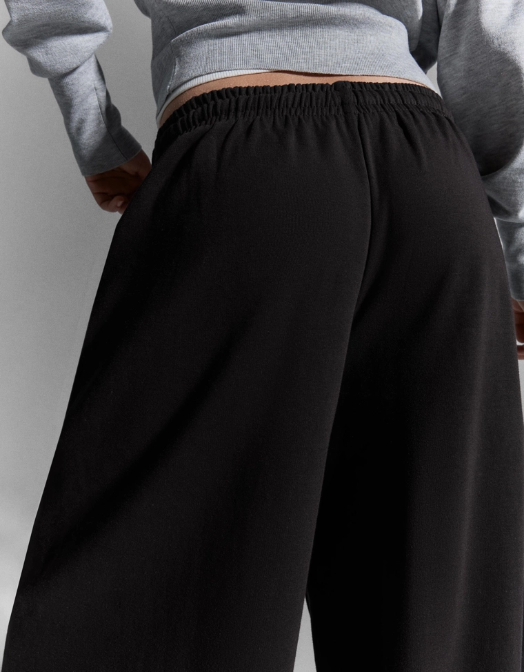 Брюки barrel из мягкой ткани с фиксаторами